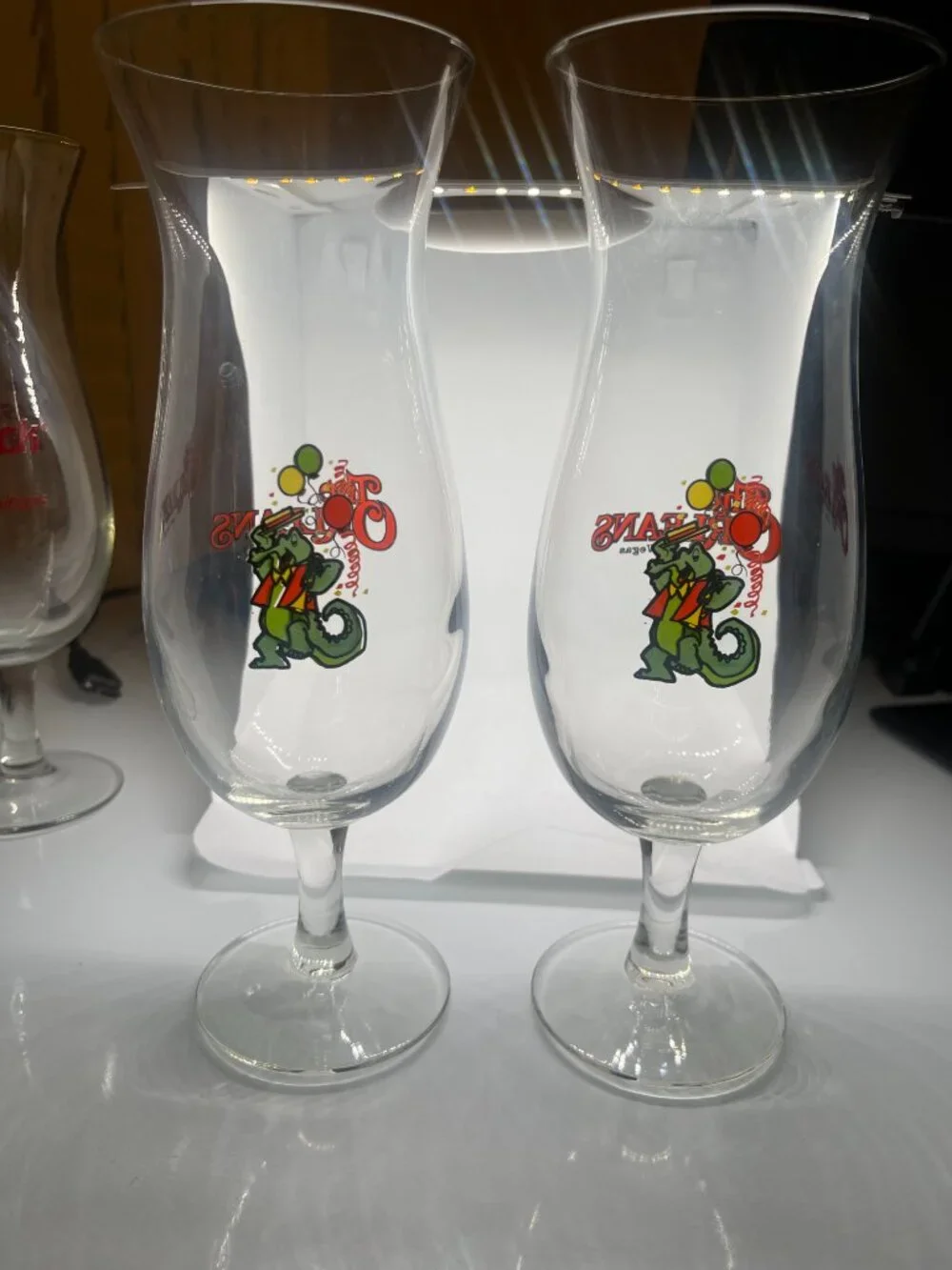 The Orleans Las Vegas Hurricane Glasses Set of 2